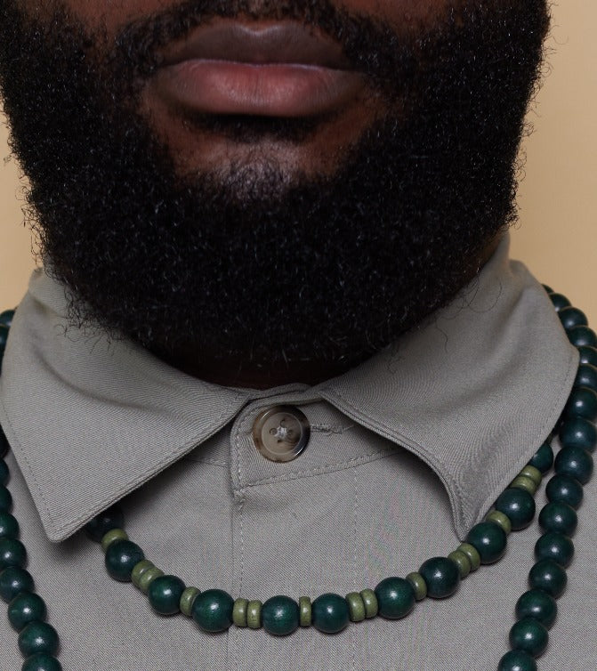 Hunter Green Beaded Choker image 0