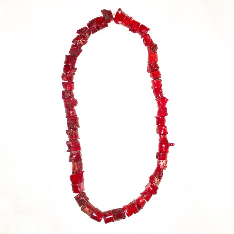 Red Coral Bead Necklace image 1