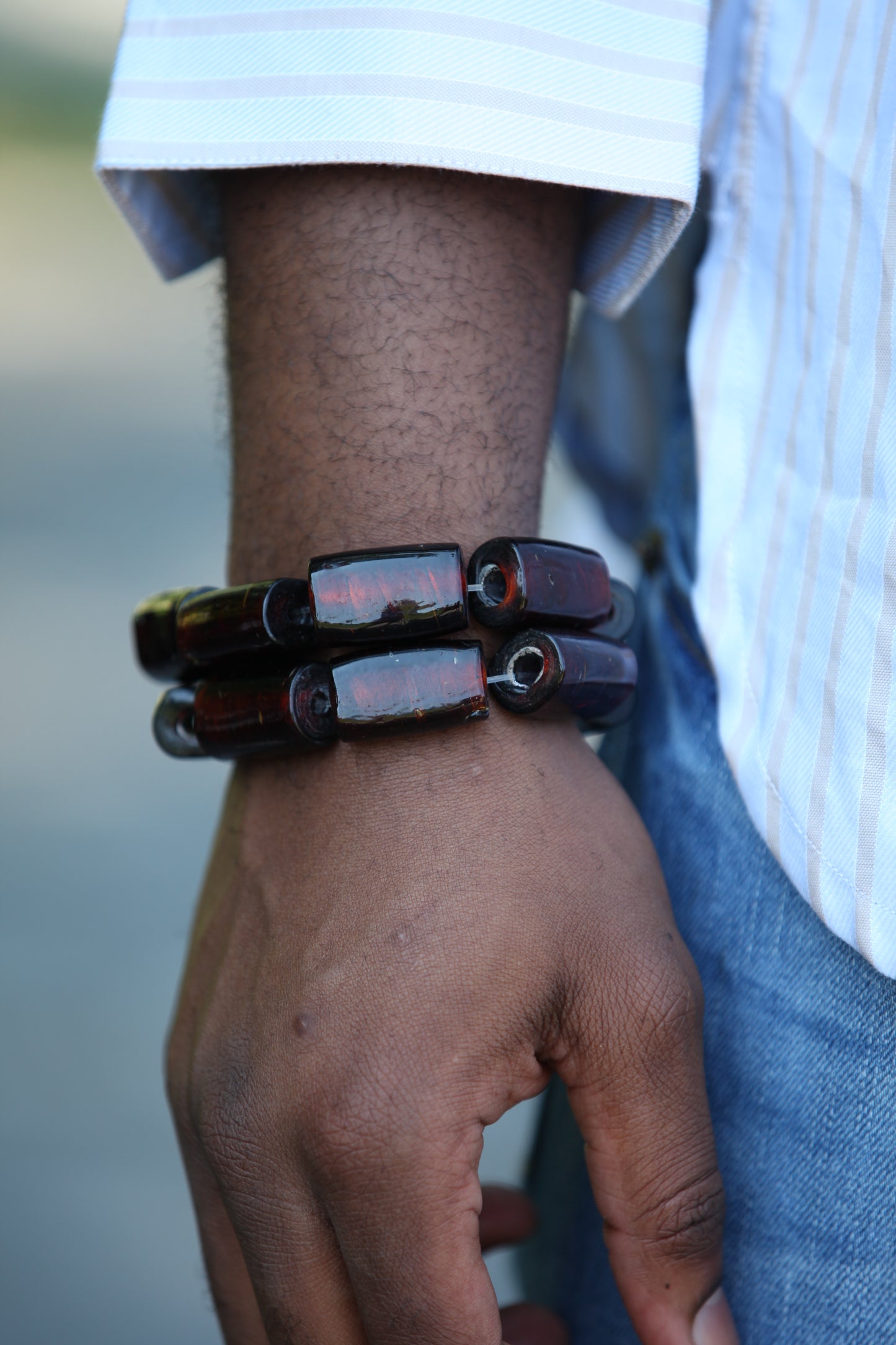 Ezege Beaded Bracelet - Dark Red image 0