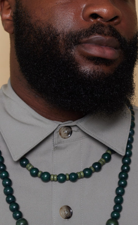 Hunter Green Beaded Choker image 1