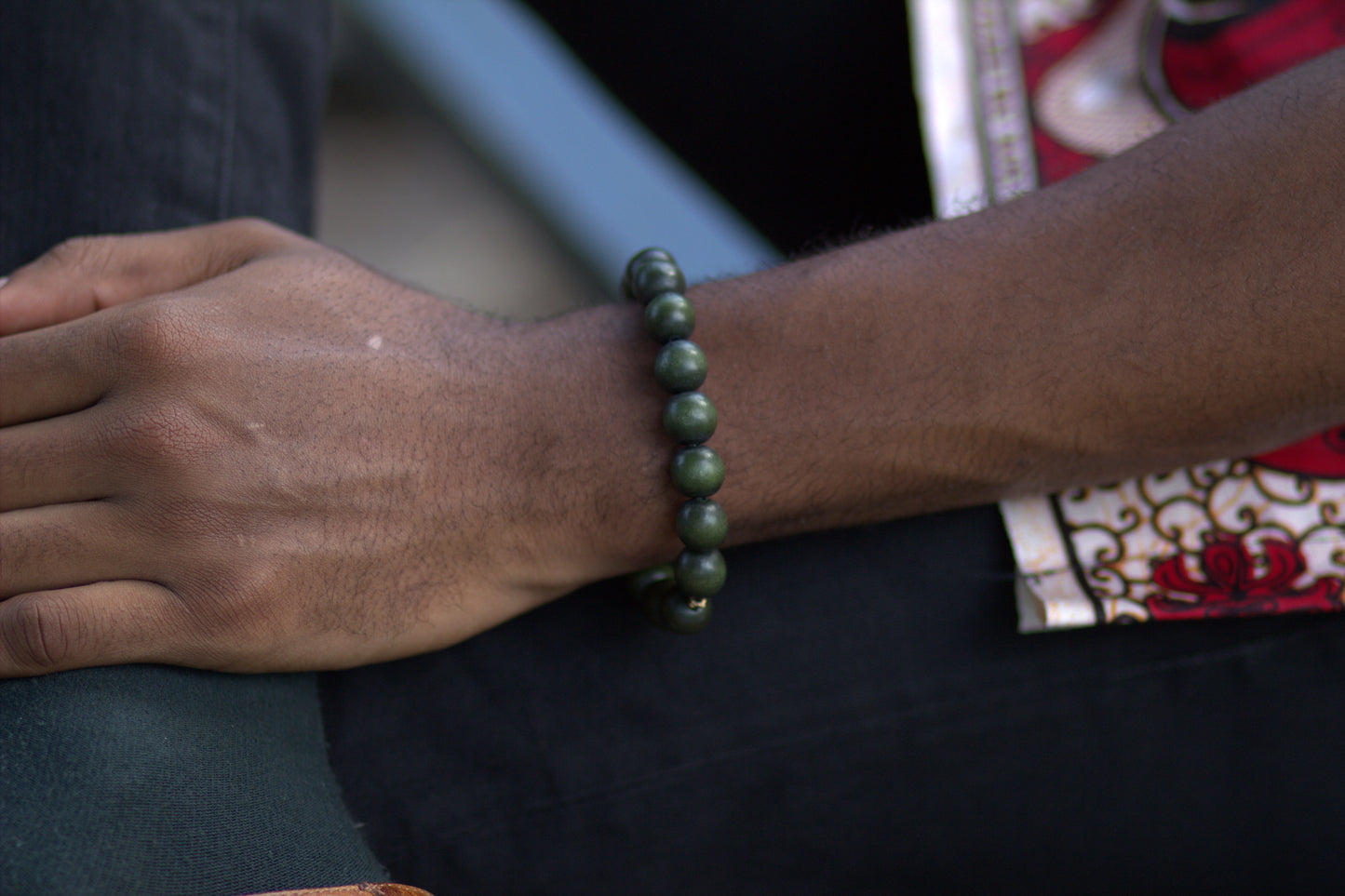 Olive Green Bali King Bracelet image 1