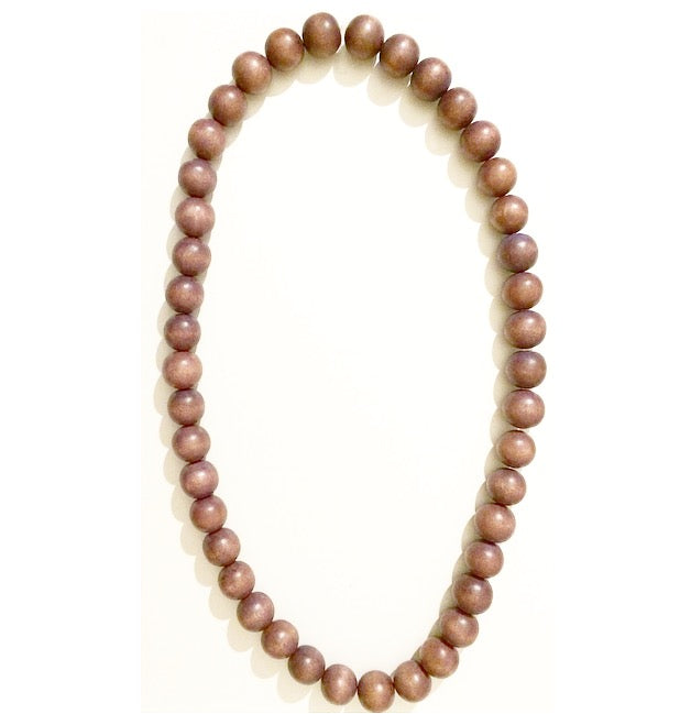 Mocha Brown Wooden Beaded Necklace image 2