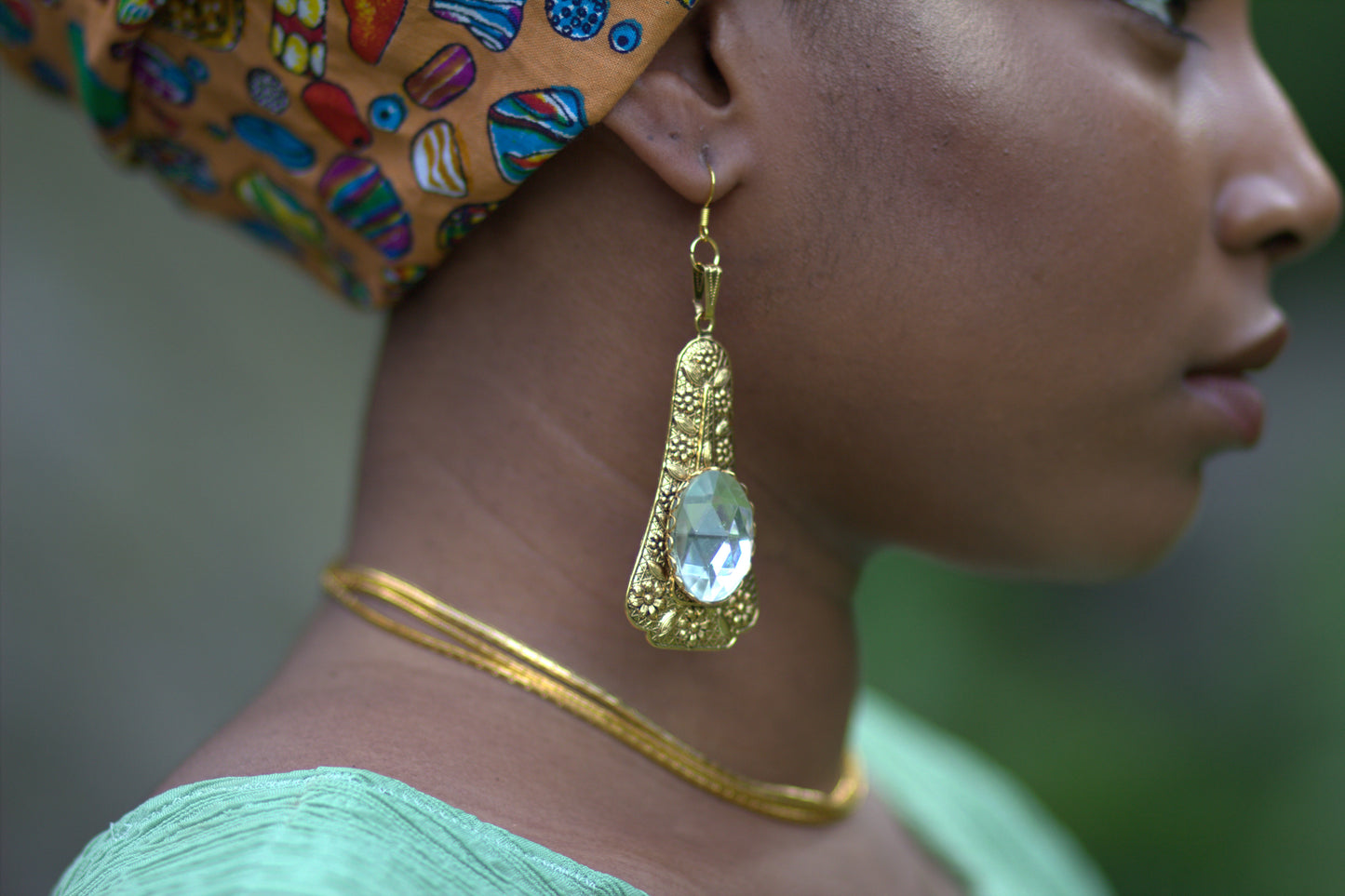 Golden Acute Earrings image 2