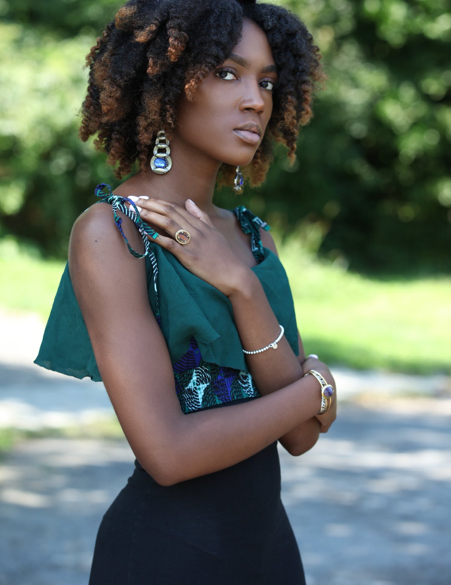 Too Blue Dangle Earring ( Click for Gold ) image 2