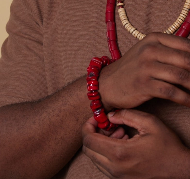 Red Coral Bracelet image 1