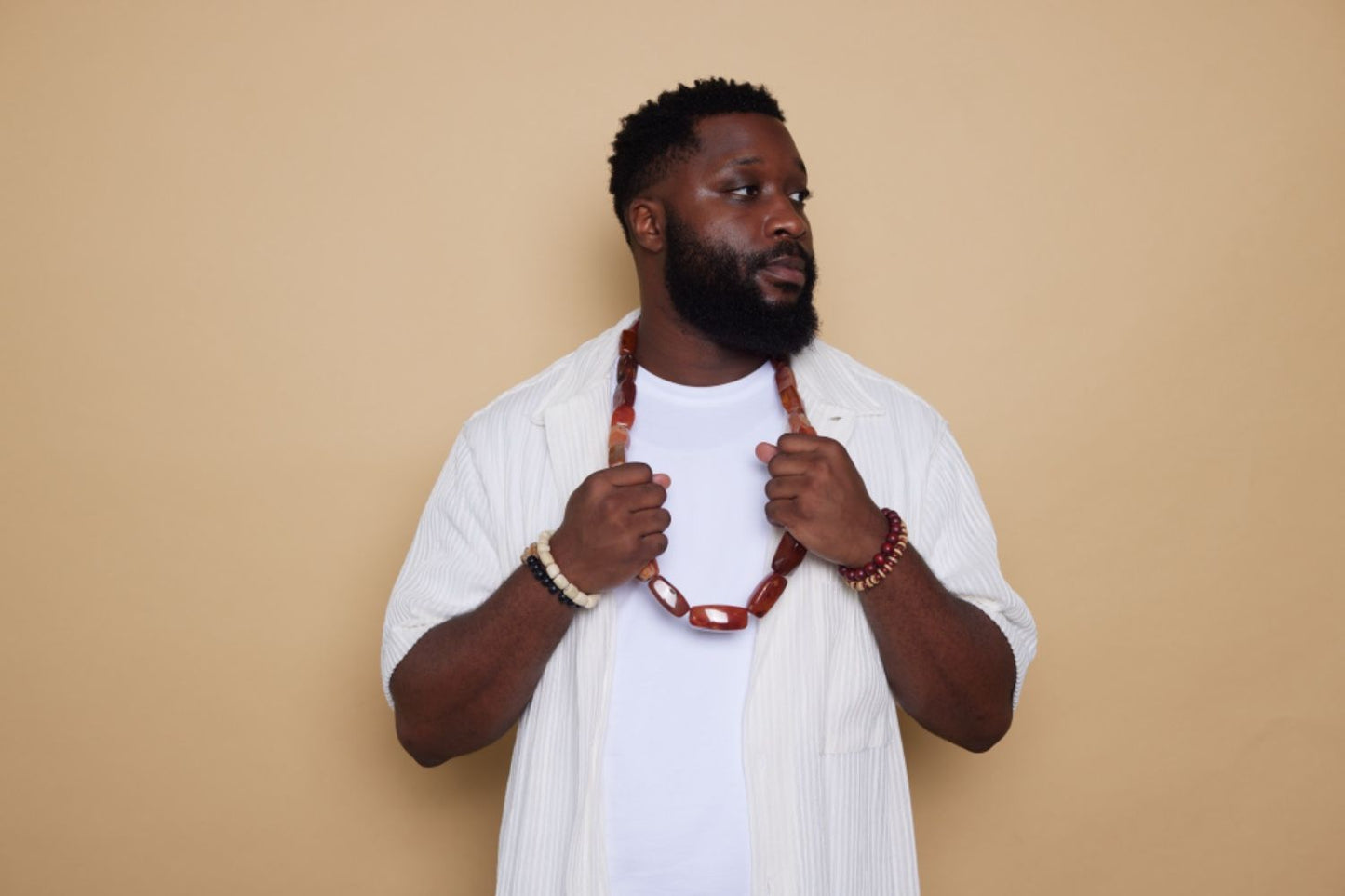Heavy Igbo Carnelian Beaded Necklace