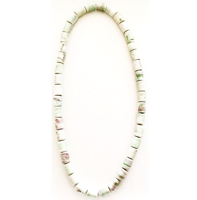 Tribal Tube Beaded Necklace - Red, Green image 2