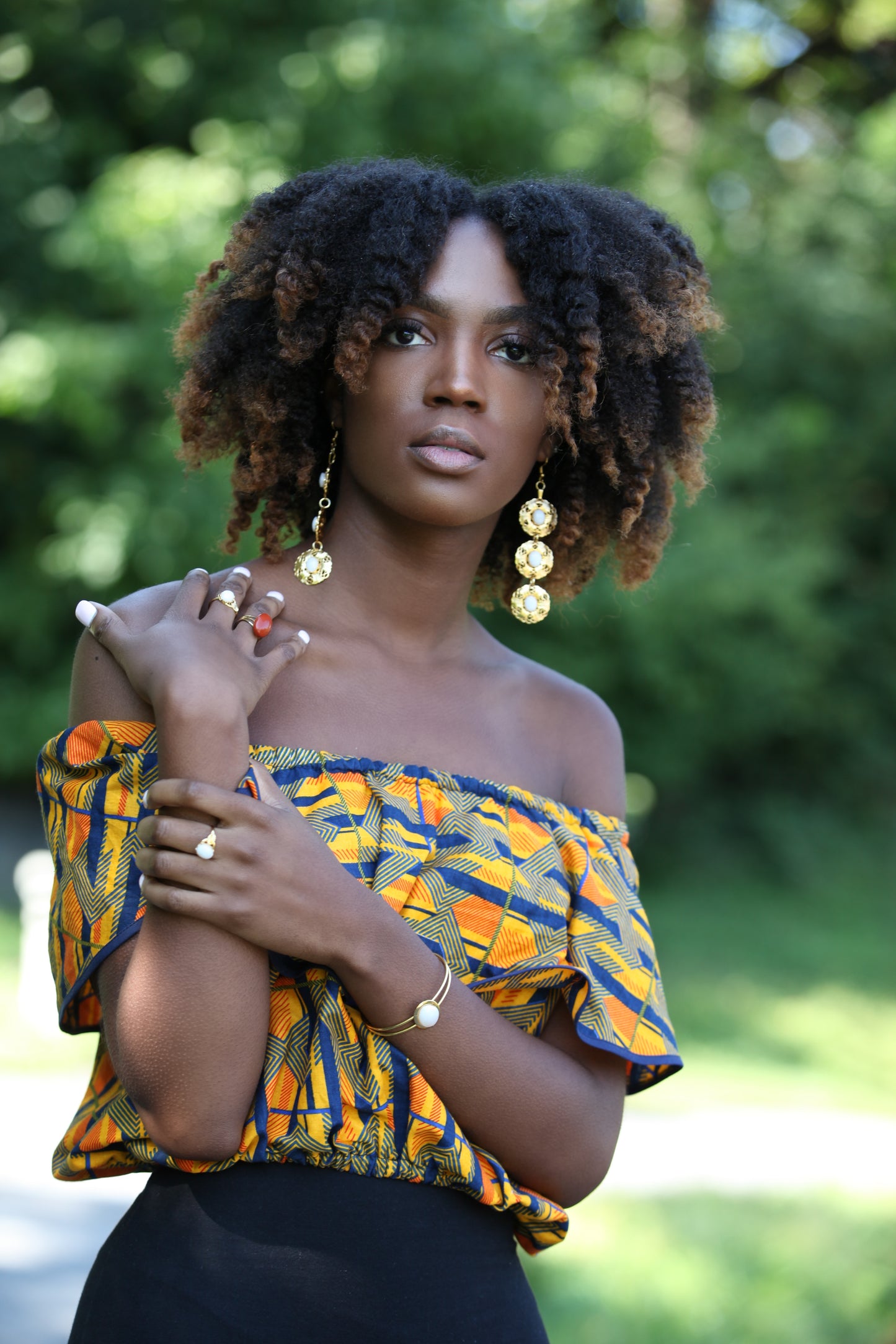 Ocha Disc Dangle Earrings image 2