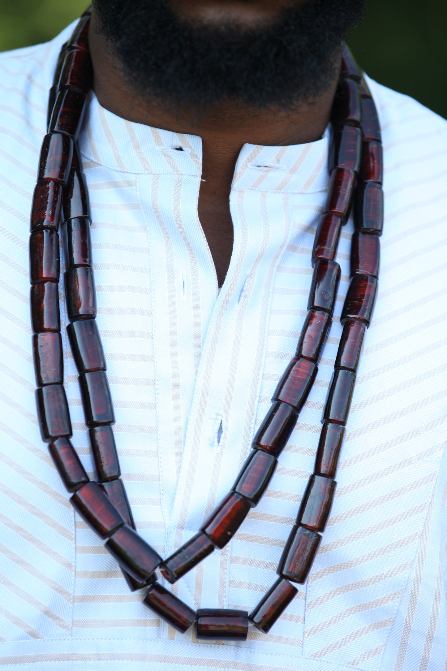 Ezege Beaded Necklace - Dark Red image 1