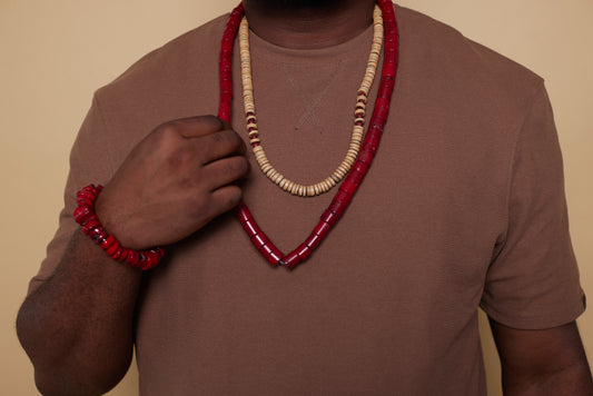 Kola Red Beaded Necklace image 5