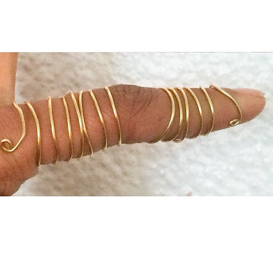 Split Spiral Full Finger Ring image 0