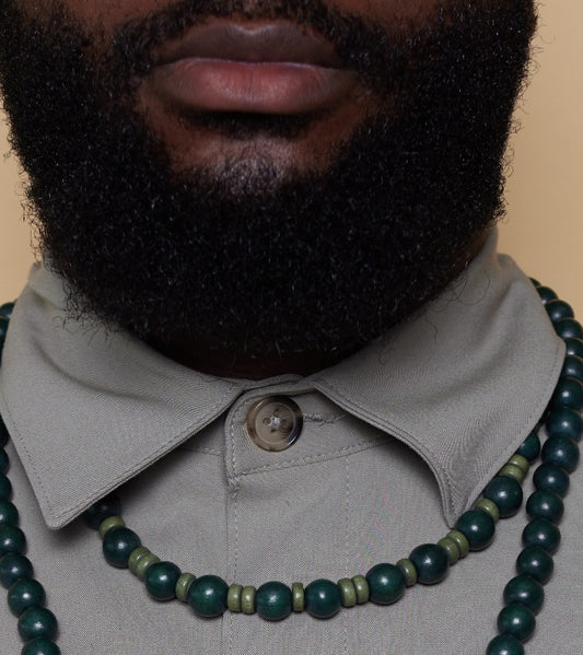 Hunter Green Beaded Choker image 0