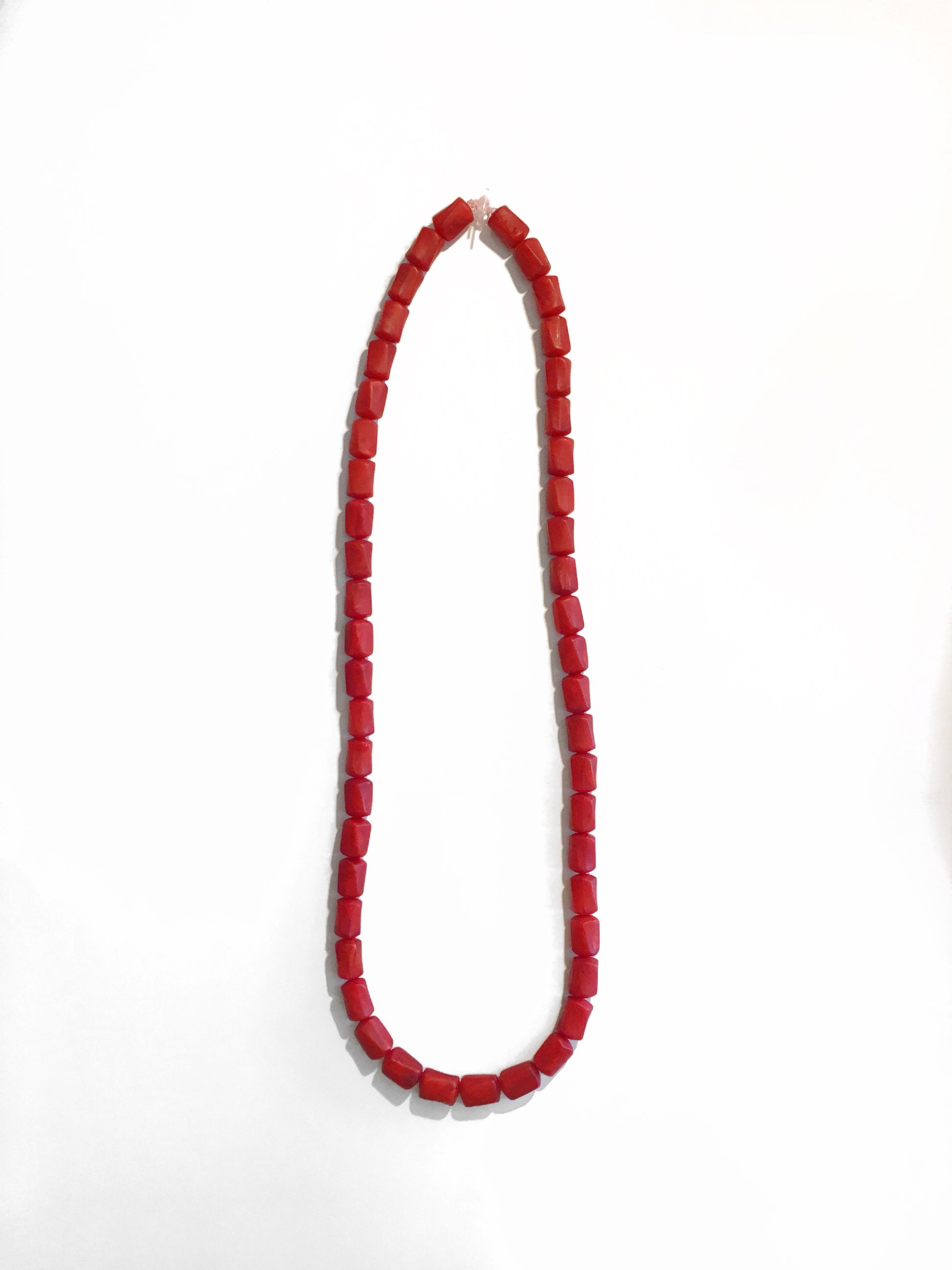 Single Matte Red Tube Necklace image 1