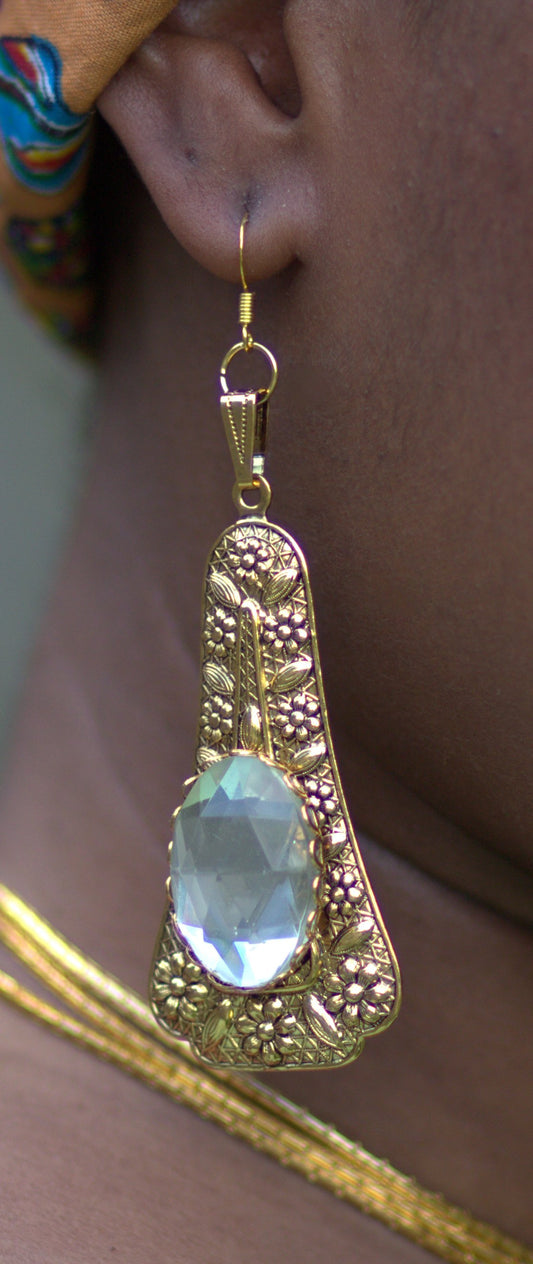 Golden Acute Earrings image 0