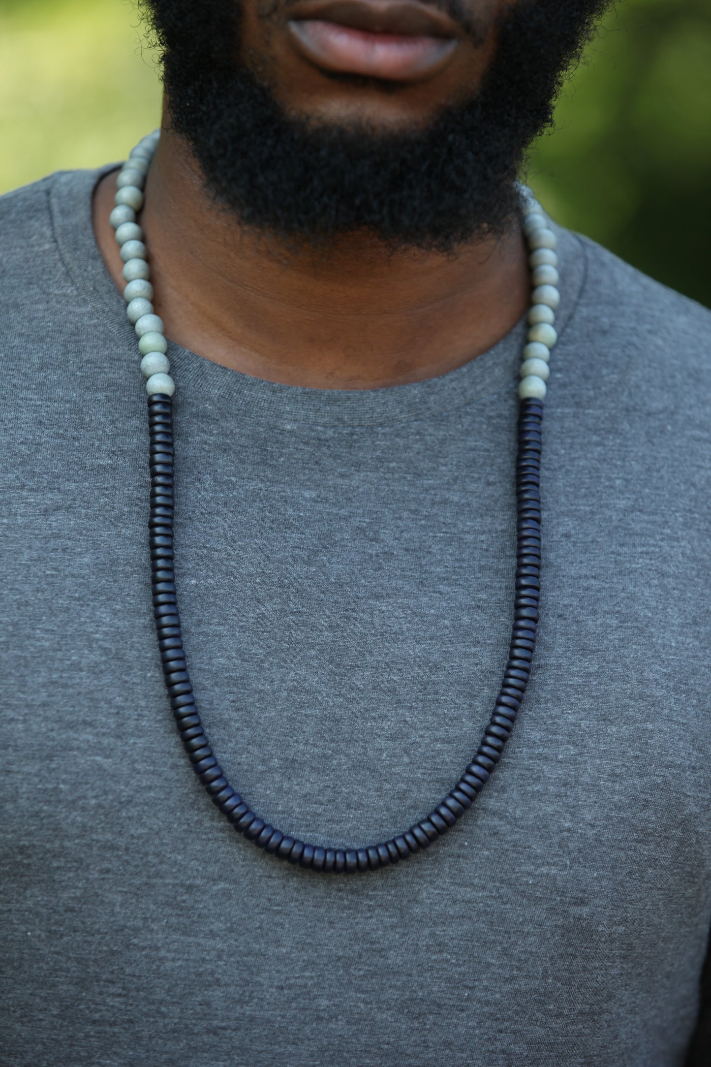 Gray Switch Beaded Necklace image 1
