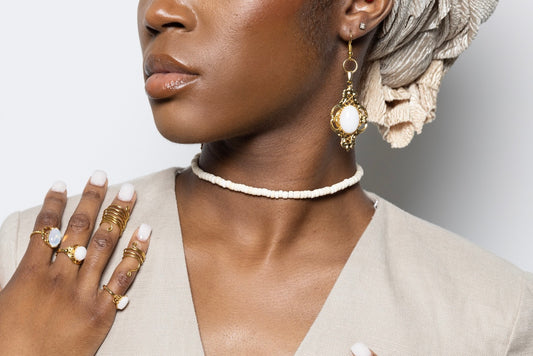 Coco Shell Choker - White image 0