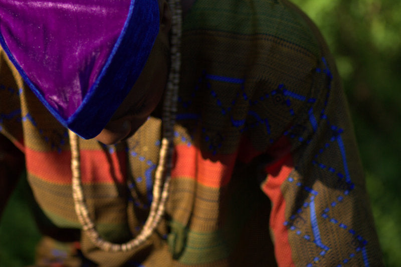 Velvet Cap in Royal Blue & Purple image 0