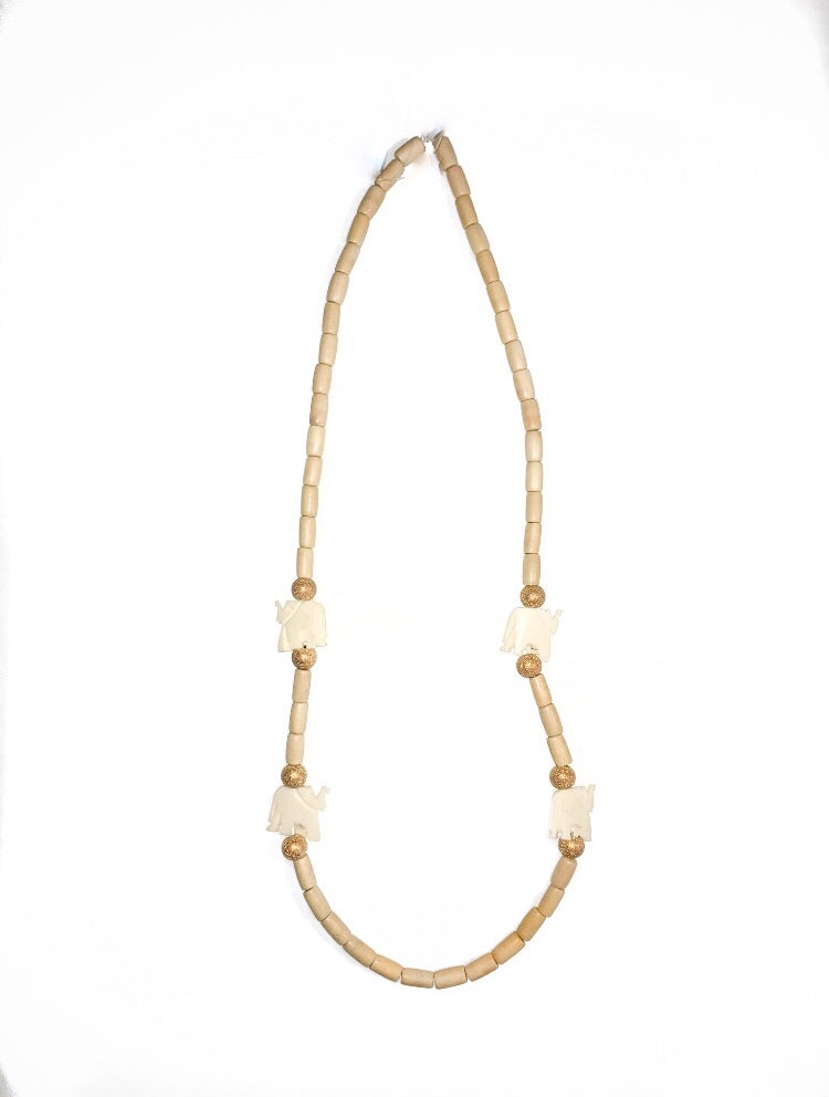Gold Elephant Herd Necklace image 1