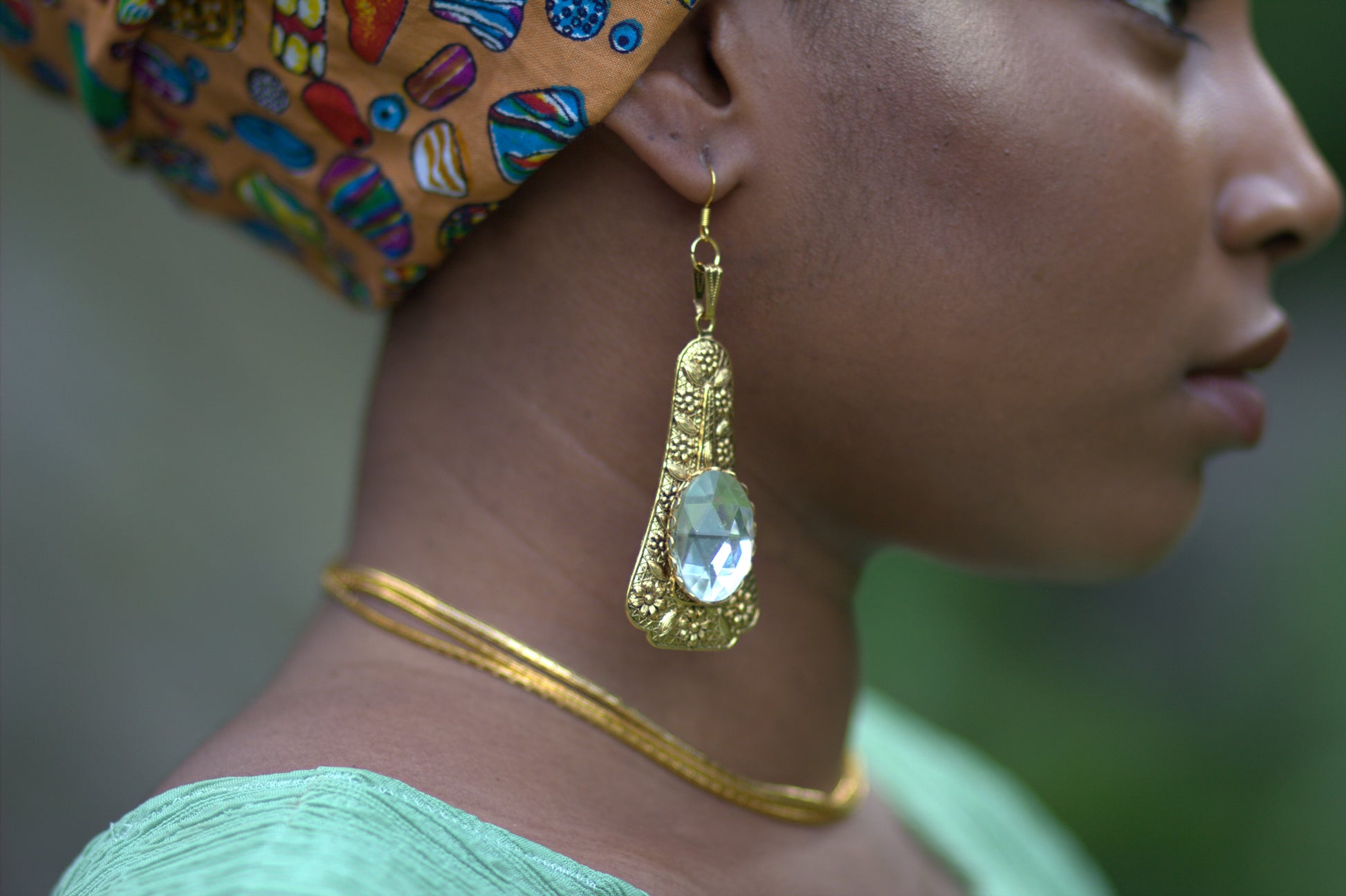 Golden Acute Earrings image 2