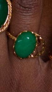 Crescent Gem Ring image 6