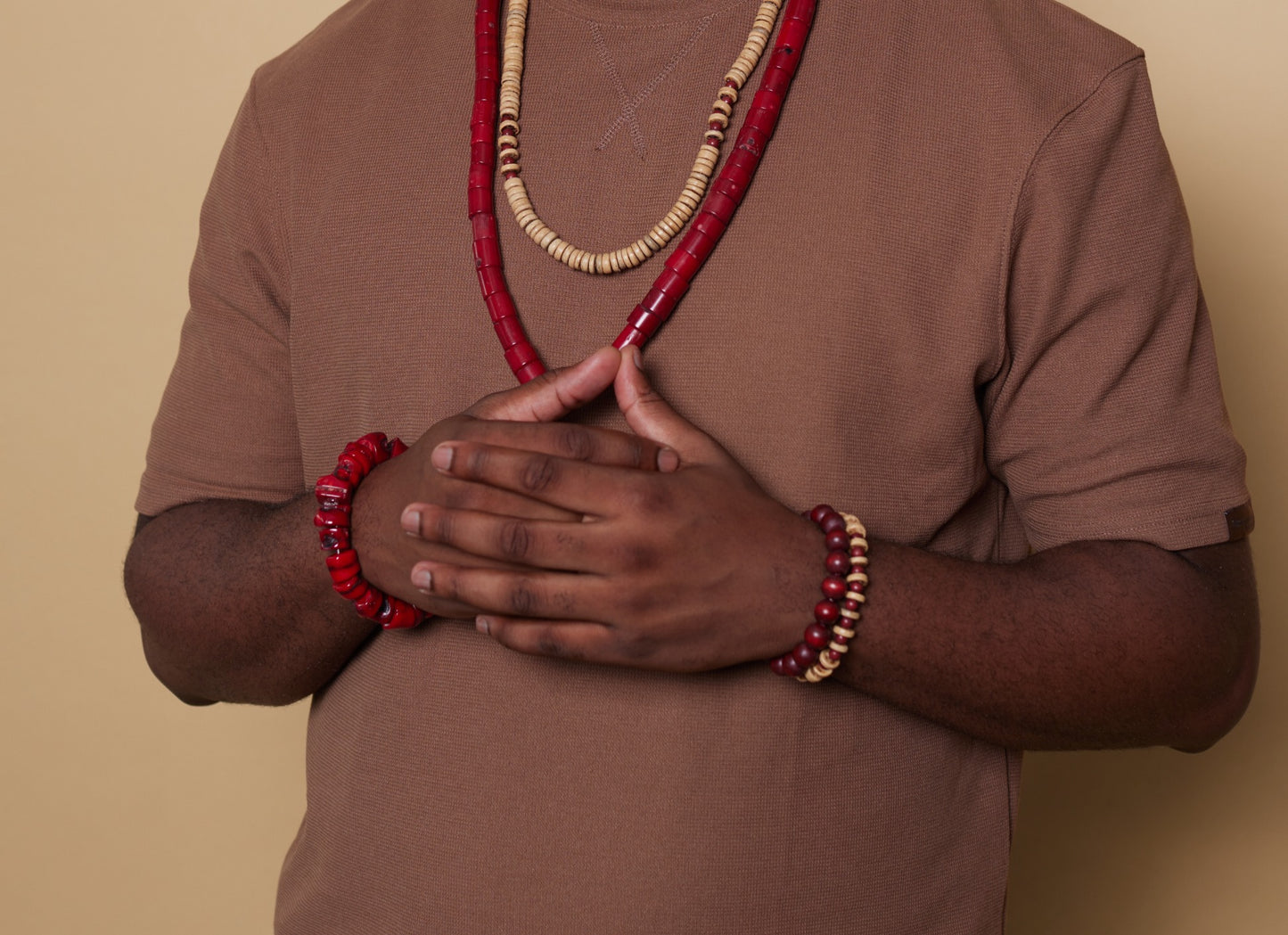 Kola Red Beaded Necklace image 3