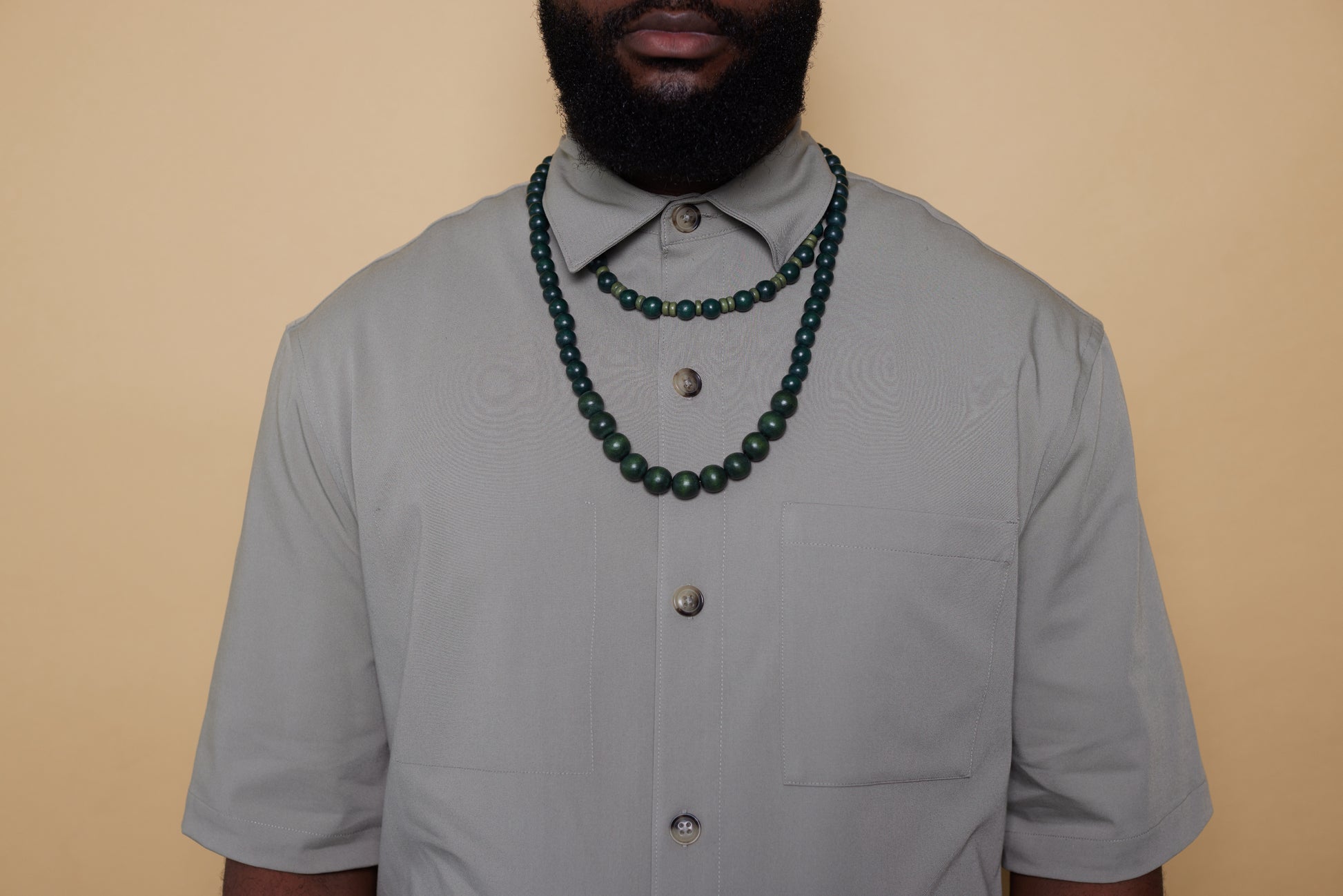 Hunter Green Beaded Choker image 5