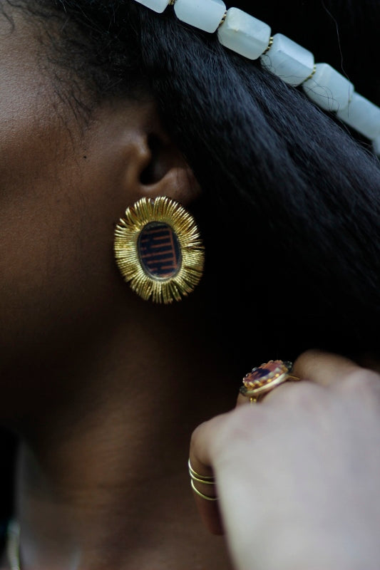 Slinky Ankara Stud Earrings image 0